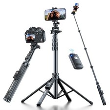 62" Professional Cell Phone Tripod, Ultra Stable 4 Leg Design, 64 INCH