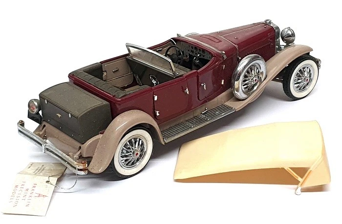 Franklin Mint 1/24 Scale 22725D - 1930 Duesenberg J Derham Tourster - Maroon - Image 3 of 4