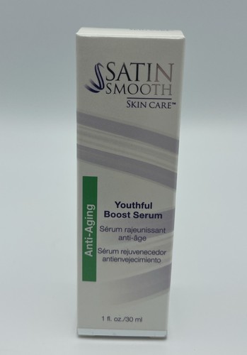 SATIN SMOOTH Skin Care Anti-Aging YOUTHFUL BOOST SERUM• 1 fl oz Travel Size - Picture 1 of 2