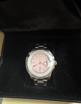 A Bathing Ape BAPEX TYPE 1 2022 Pink Silver Men's Watch Bape