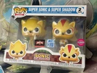 Funko Pop! Super Sonic & Super Shadow 2 Pack Flocked – Target Con Exc IN HAND