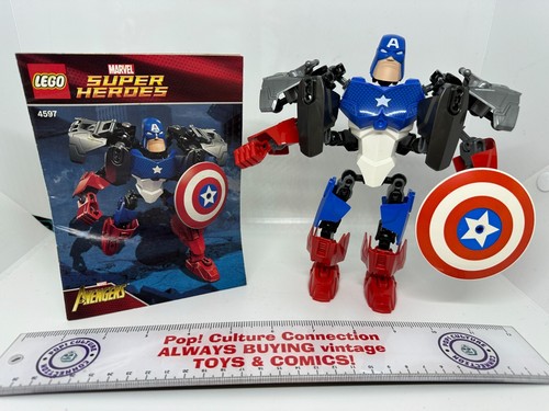Lego Super Heroes Avengers Captain America Figure 4597 100% Complete Inv-1415 - Picture 1 of 4