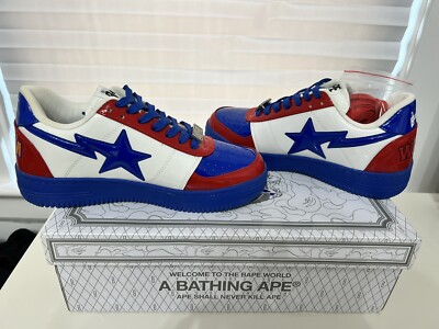 A Bathing Ape Bape Sta Low Shark London Store Exclusive Blue Sz