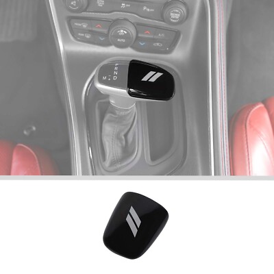 Black&Gray Center Gear Shifter Knob Cover Trim for Dodge Challenger Charger 15+
