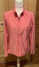 JOIA NYC Performance Pink Full Zip Jacket with Zipper Pockets Size Large  EUC