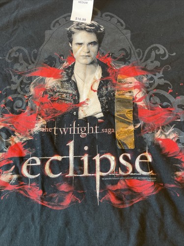 Twilight Edward Cullen Eclipse Saga T-Shirt Medium Black - New - Picture 7 of 13