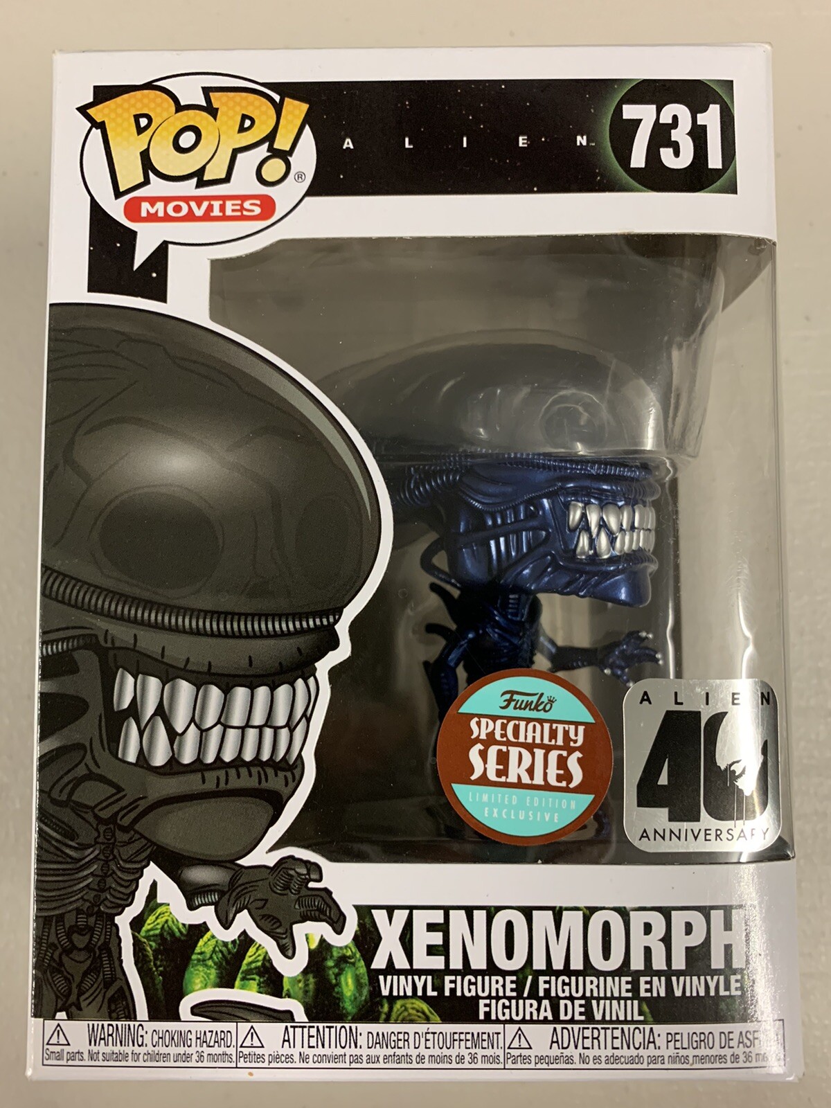 Alien Xenomorph Blue Metallic 40th 