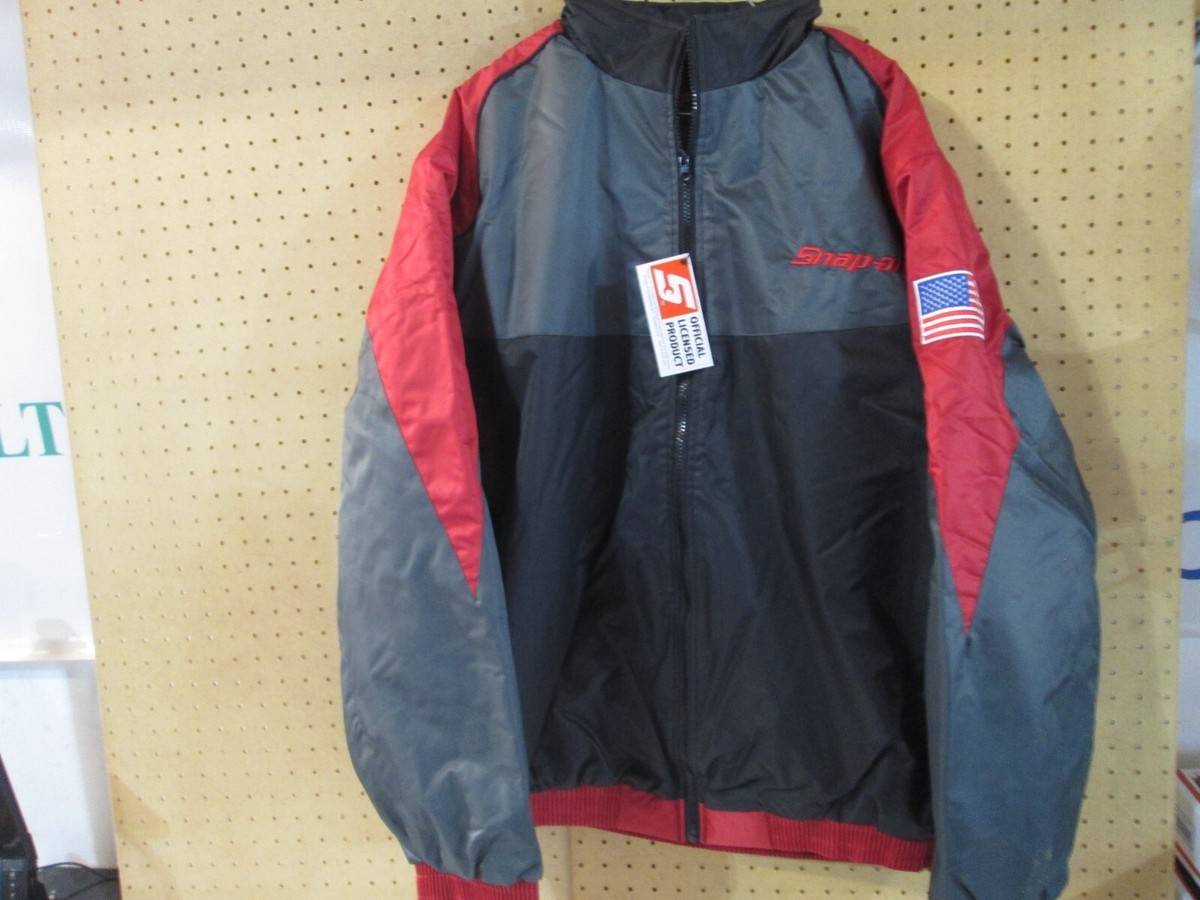 Snap On Tools Men's Size 3XL Black Red Hoodless Winter Coat RA