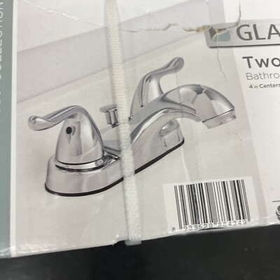 Glacier Bay Constructor 4''  Double Handle Bathroom Faucet Chrome 217 251