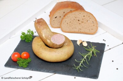Wurst aus Thüringen  - feine Hausmacher Leberwurst (Darm)