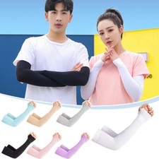 Cooling Arm Sleeves Sun Protection Arm Sleeves Ice Silk Cooling Sleeves CF U4K2