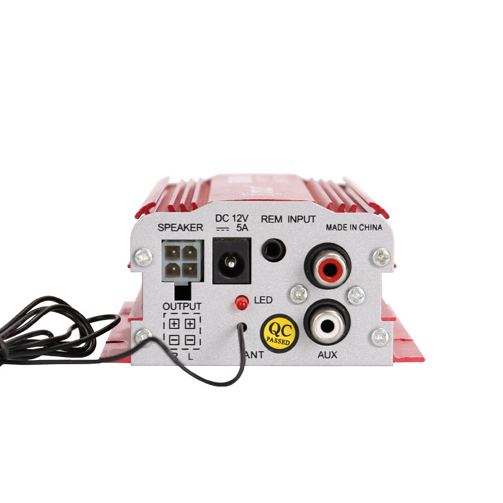 Amplificatore Audio Stereo BT 500W+500W – Per Auto O Casa, Con Telecomando, Display LCD, 12V/220V