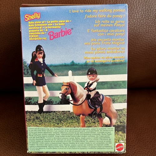 1998 SHELLY PONY RIDING Equestrian Kelly Barbie FOREIGN ISSUE 19881 NRFB - Picture 7 of 8