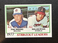 1978 Topps - League Leaders #206 Nolan Ryan, Phil Niekro