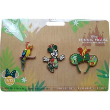 Disney Store Minnie Mouse Hauptattraktion Verzaubertes Tiki Zimmer Pin Set 5/12 Pins