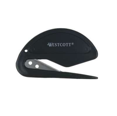 10 x Westcott Brieföffner mit Metallklinge E-2969900, schwarz klein