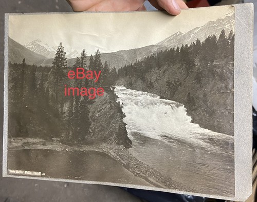 ca.1890-1900's BANFF Bow River Falls Larger Panoramic PHOTOGRAPH from Canada
