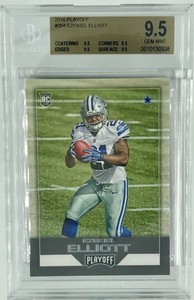 BGS-9-5-EZEKIEL-ELLIOTT-2016-Playoff-Rookie-Card-RC-204-COWBOYS
