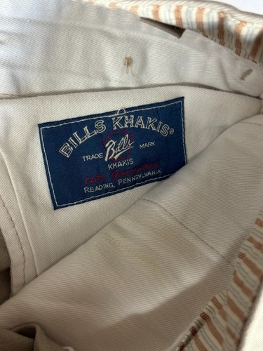 Bills Khakis Chinohose hellbraun vorne flach Baumwolle gerade Passform Herren 32 x 31 schön - Bild 5 von 7
