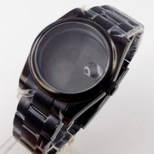 Black PVD 36MM sapphire glass Watch Case fit NH35 NH36 miyota 8215 2836 2824