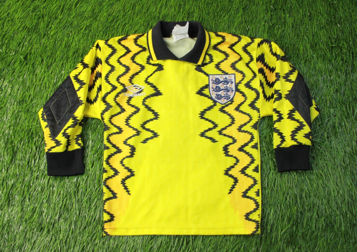 Maillot Gardien Umbro Vintage – Vert, Manches Longues, Taille L, Années 1980-90