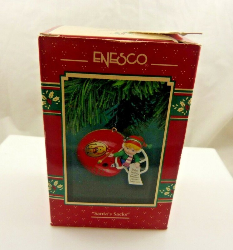 Santa's Sacks Enesco 1996 football helmet Christmas ornament xmas