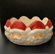Royal Norfolk Greenbrier International  Santa Face Candy Nut  Trinket Bowl