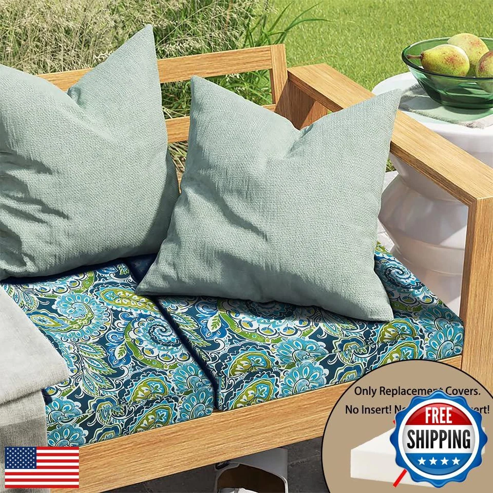 Paquete de 2 fundas de cojín de exterior de tela urraca, ¡sin inserto! Water Rep Foto 2 de 4