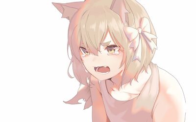 Anime argail felix tears animal ears white short hair Playmat Gaming Mat