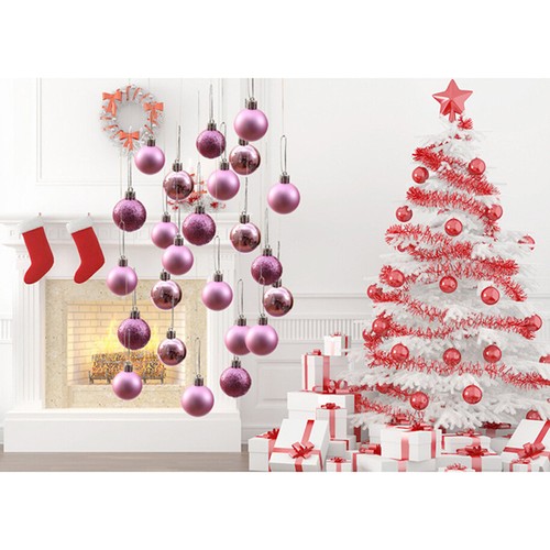 24-PCS-Christmas-Tree-Ball-Baubles-Party-Wedding-Hanging-Ornament-Supplies-New