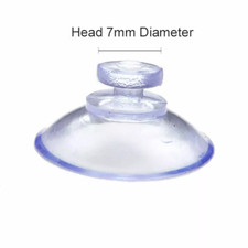 10 x 20mm Round Button Suction Cups/Pads Window Suckers Clear Rubber/Plastic