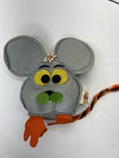 Vintage 1968 Rasputin Russ Berrie Felt Plush Beanbag Mouse Made In USA Rare