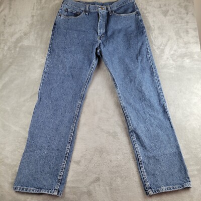 Vintage Wrangler Jeans Mens 36x32 Blue Denim 100% Cotton Straight Leg  Cowboy