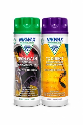 NIKWAX Tech Wash und TX.Direct; GoreTex Waschmittel + einwaschbare Imprägnierung