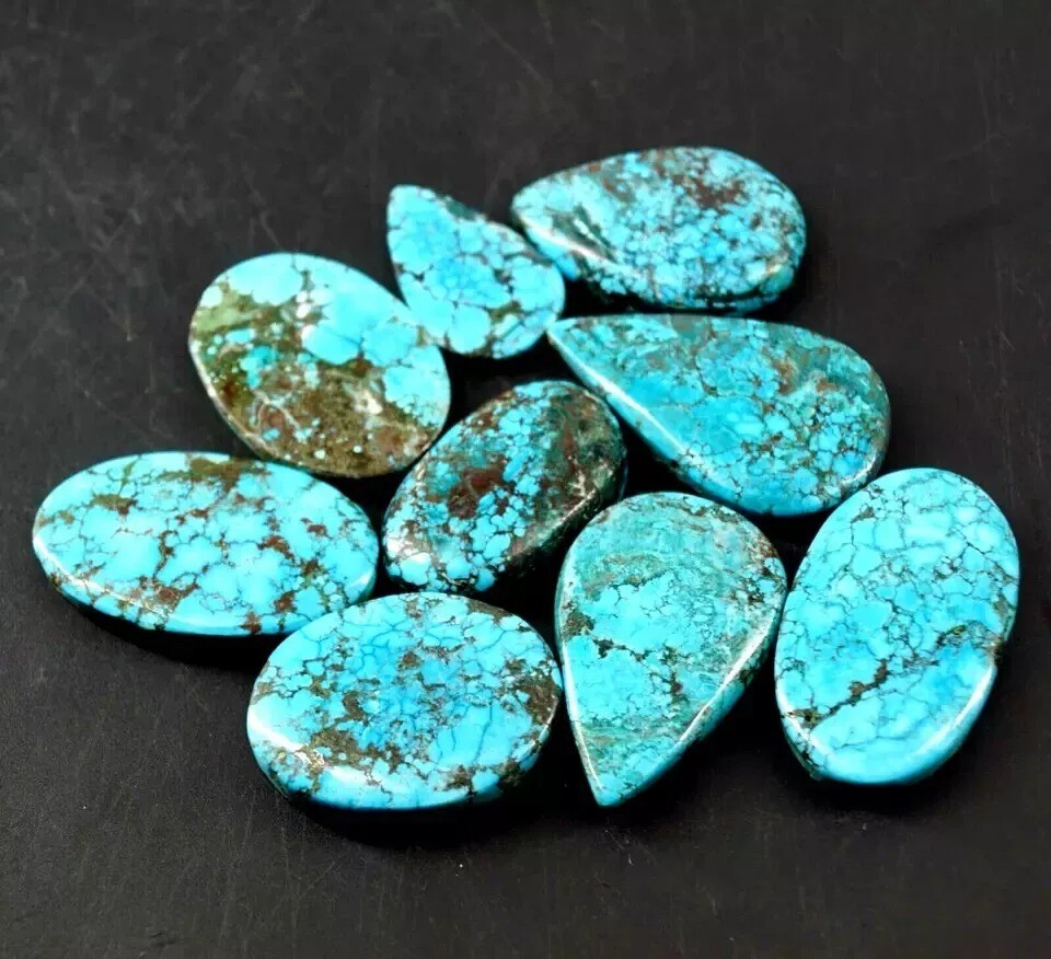 AAA 200 Ct Natural Spiderweb Blue Arizona Turquoise Lot Loose 
