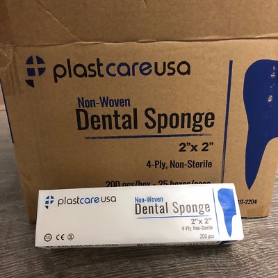 10000 2x2 Non Woven Sponges 4-Ply, Non-Sterile Cotton Dental Gauze (2 Case)