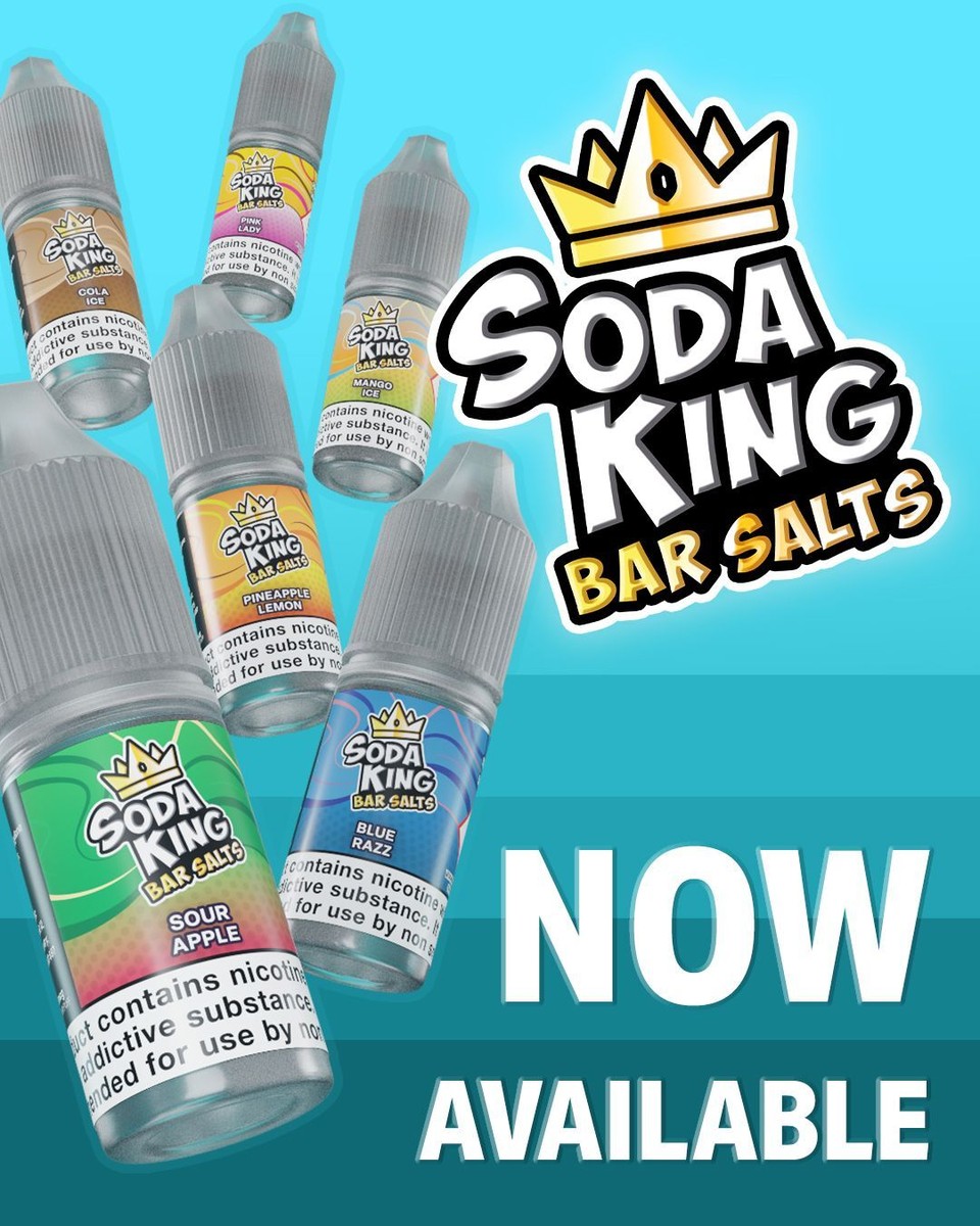 SODA KING BAR SALTS 10ml E Liquid 5mg | 10mg | 20mg Vape Juice 50/50 VG/PG  Bulk