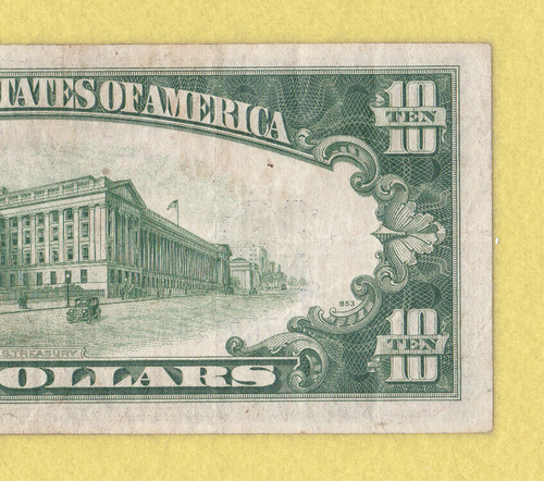 FR2309 1934 A $ 10 SILVER CERTIFICATE N AFRICA GOLD SEAL - Picture 6 of 7