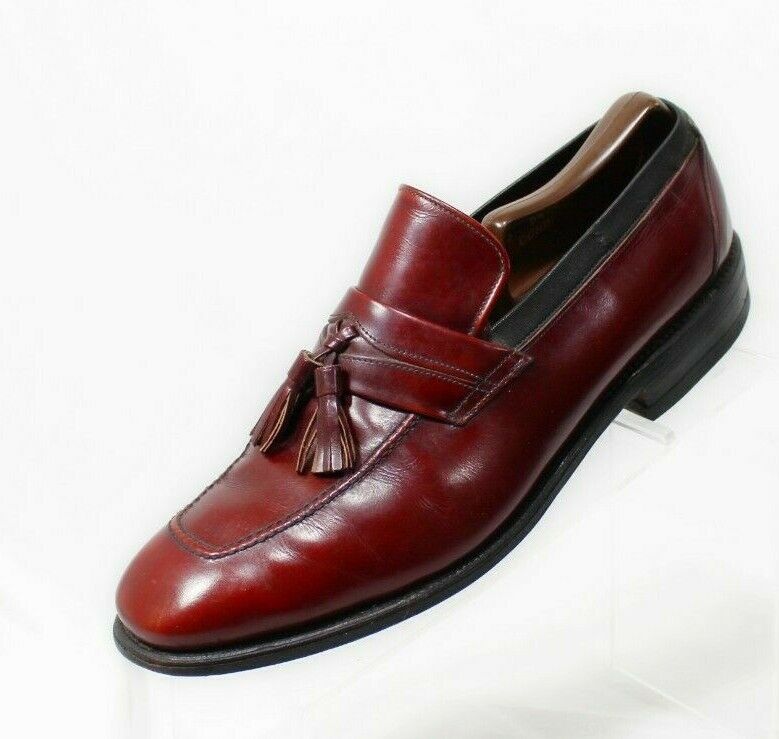 ALLEN EDMONDS Biscayne Vintage 80s Tassel Loafer Style Shoes 9D Burgundy  Slip On