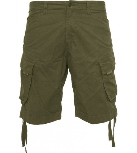 cargo twill short urban classics olive baumwolle