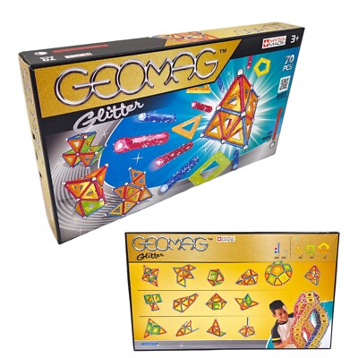 GEOMAG - CLASSIC GLITTER 70 PCS/Magnetische Bausteine für Kinder/SWISS MADE/
