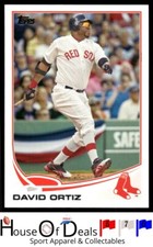 2013 Topps #595 David Ortiz Black Boston Red Sox Baseball Card SN