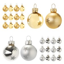 12 PZ Palle di Natale Stelle 3 cm in Vetro Confezione Palline Natalizie Piccolo