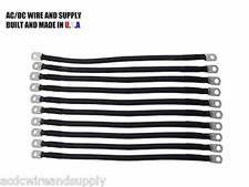  1 Awg HEAVY DUTY 10 pc 10 inch SOLAR TURBINE BATTERY BANK WIRE SET U.SA MADE