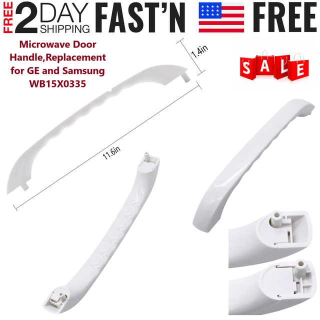 Microwave Door Pulling Handle White For GE Spacemaker XL JVM1330WW