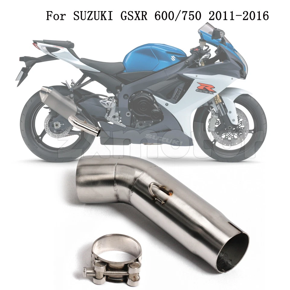 Exhaust Tail Pipe Slip on Muffler For Suzuki GSXR750 GSXR600 2011-2024 Tips  - Image 2 of 4
