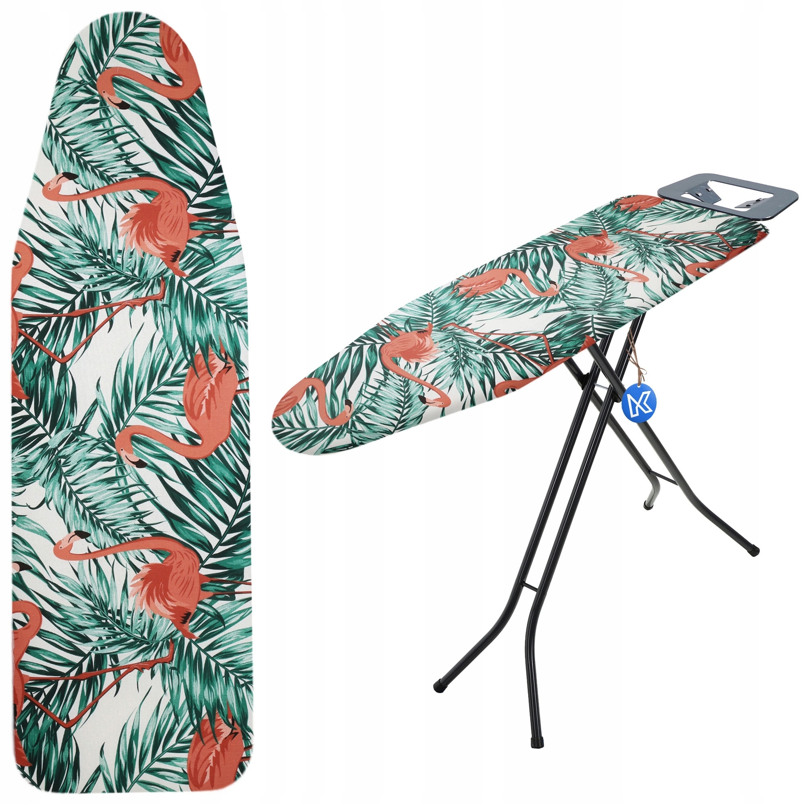 KADAX Copriasse da Stiro con Coulisse, 148x52 cm, Fenicotteri