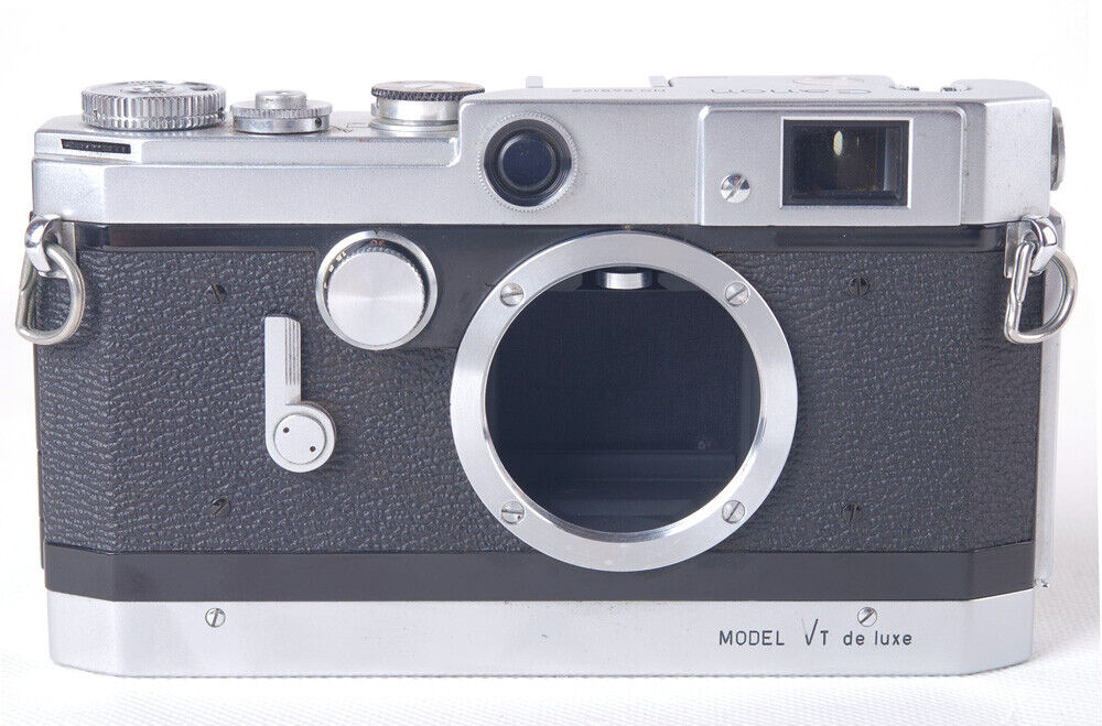 EX+ Canon model Vt de luxe RF silver camera w/50mm f/1.2 LTM EX+ Canon model Vt de luxe RF silver camera w/50mm f/1.2 LTM