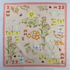 Vintage Hanae Mori Handkerchief Pocket Square Bandana Neckerchief