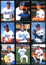 1992 Mothers Cookies LOS ANGELES DODGERS Team Set BUTLER DAVIS KARROS LASORDA